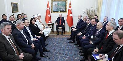 Erdoğan Batı Trakya Türk Azınlığı Temsilcileriyle Atina Büyükelçiliğimizde
