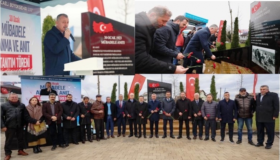 29 Ocak anmasında Yeniköy Bayrak Meydanı’nda “Mübadele Anıtı açıldı