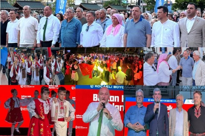 Balkan Folklor Festivali İzmit gösterisinde Muhacirlere Atayurt ezgileri
