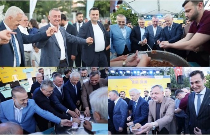 Rumeli Helva Şöleninde Tahir Başkan bahşişle kazanı açtı, halaya katıldı