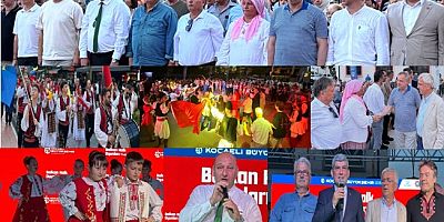 Balkan Folklor Festivali İzmit gösterisinde Muhacirlere Atayurt ezgileri