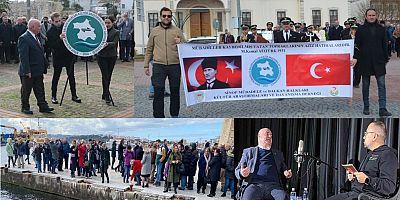 Sinop'ta mübadelenin 101.Yıl dönümünde denize çelenk bırakma söyleşi