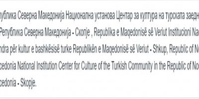 Türklerin Kültür Merkezi Milli Kurum Üsküp kuruldu
